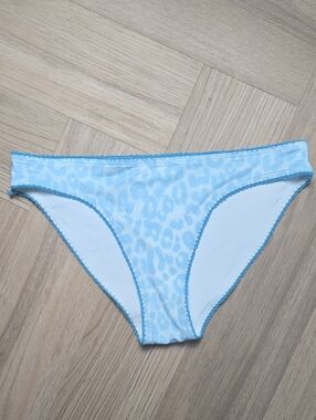 Loveshackfancy Light Blue Animal Print Bikini Bottom Size Small